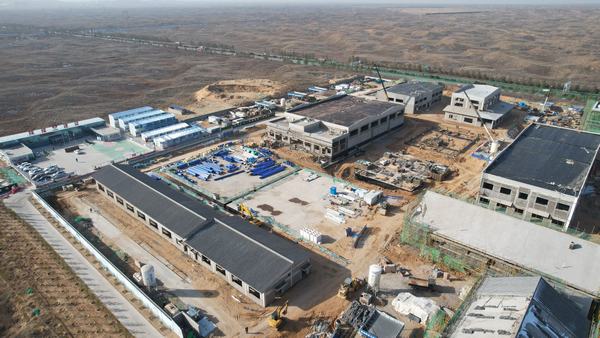 建設集團榆林市西沙7萬噸水廠項目 戰嚴寒 搶工期 全力推進項目建設